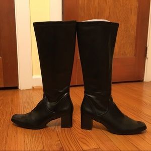 Calf High Black Boots by Bass